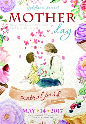 母亲节英文海报设计源文件